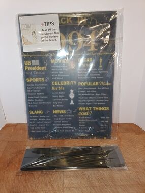 1994 Anniversary Party Sign - Navy and Gold Celebration Plaque